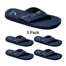 Load image into Gallery viewer, 5 Navy Blue Norty Men's Thong Flip Flop Sandals