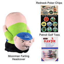Load image into Gallery viewer, kit with farting driver headcover, flexible golf tees and redneck golf poker chips
